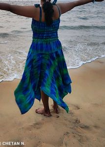 Blue &amp; Green Tie Dye Sundress