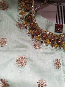 Gold Embroidered Net Dupatta