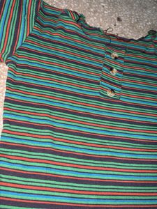Striped Button-Up Top