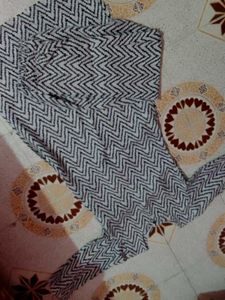 Zigzag Print Kurta Set