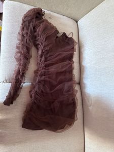 ZARA TULLE ONE SHOULDER DRESS