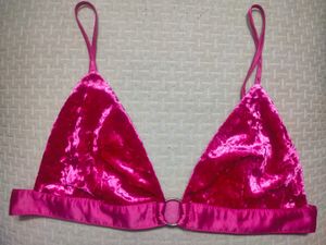 Hot Pink Velvet Bralette