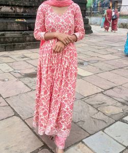 anarkali suit and pent kurta sui