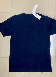 Calvin Klein Navy Blue Men Patchwork Tshirt - XXL