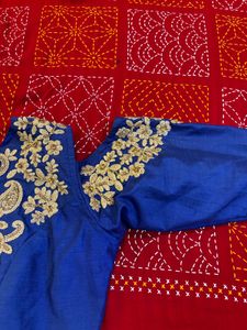 Embroidered royal Blue Blouse