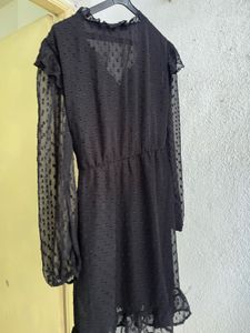 Elegant Black Sheer Dress