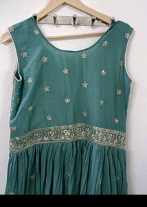 Elegant Teal Ethnic Gown
