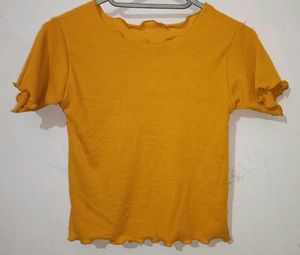 Cute Mustard Crop Top