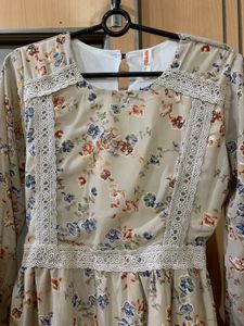 Korean Floral Dress