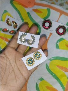 Combo Of Stone Earrings