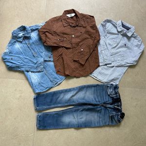 3 Full Sleeves Shirts And 1 Jeans