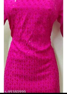 Pink Embroidered Kurta