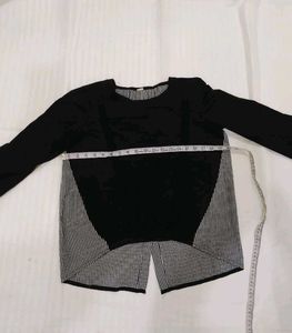 Chic Black & Patterned Top