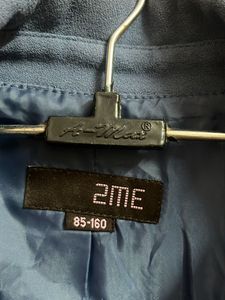 Blue Coat With Zipper Pockets