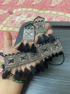 New Oxidised Tassel Set