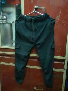 Black Cargo Joggers