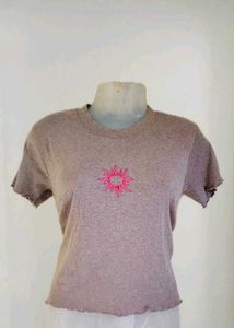 Cute Embroidered Sun Tee