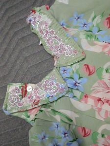 Flower Print Emroied Color Dress