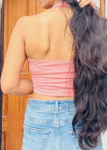 Pink Halter Crop Top