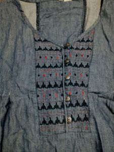 Blue Sleeveless Top