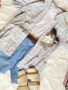 Plaid Button-Down Shirt