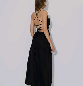 Chic Black Tiered Sundress