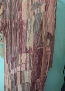 Striped Maxi See Through Overcoat