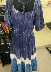 Blue Tie-Dye Maxi Dress