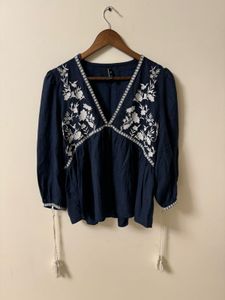 Zara Embroidered Top