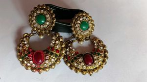 Statement Gemstone Drop Earrings