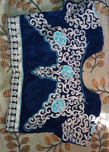 Embroidered Velvet Blouse