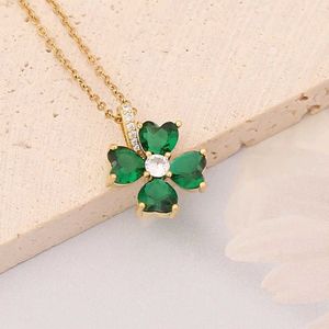 Emerald Bow Pendant Necklace