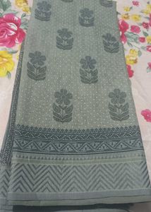 Pure Cotton Saree With Weaving Border