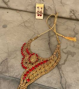 Red & Gold Jewelry Set