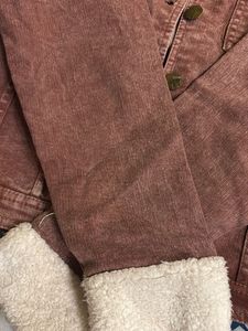 Corduroy Jacket with Sherpa Collar