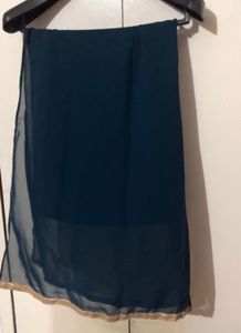 Teal blue lehenga with dupatta