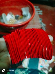 36pc red velvet bangles
