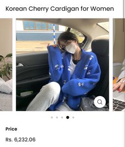 Blue Cherry Cardigan