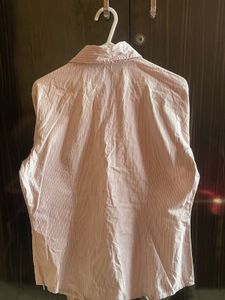 Nicole Pink &amp; Grey Striped Long-Sleeve Shirt