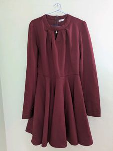 Korean Maroon Dress