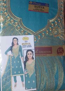 3 Piece Unstitched Cotton Suit With Dupatta