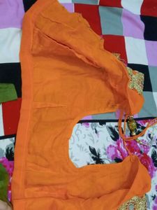 heavy mirror work saree