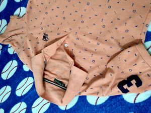 Stylish Peach Polo T Shirt