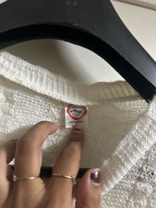 White Knit Cardigan