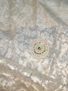 White Ethenic Gown For Girls