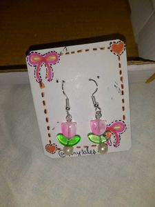Tulip Beaded Earrings🌷
