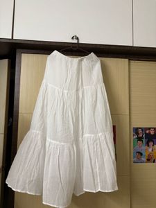 Flowy White Maxi Skirt