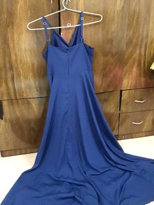 Navy Blue Partywear Maxi Dress
