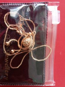 Gold Tone Ball Pendant Necklace