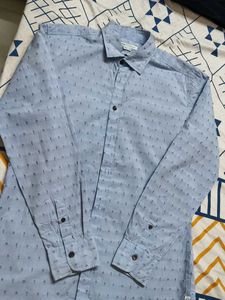 Jillstuart Men Blue Standard Fit Printed Shirt